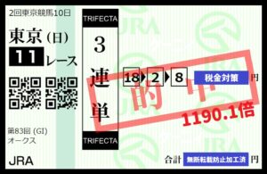 優駿牝馬（オークス）は編集長Kの無料予想動画通り単勝的中！ でも実は、ある買い方で3連単1190倍も的中させておりました！